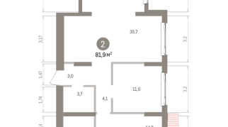 81.00 м² | 14 - 16 эт.