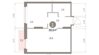 39.00 м² | 6 - 9 эт.