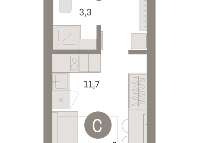 20.00 м² | 7 - 9 эт.