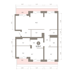 117.00 м² | 6 - 7 эт. 00