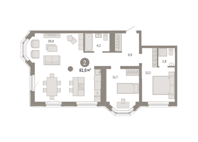 81.00 м² | 18 - 24 эт.