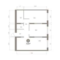 72.00 м² | 4 - 16 эт. 00