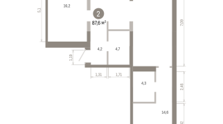 87.00 м² | 7 - 7 эт.