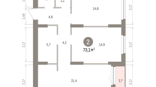 73.00 м² | 7 - 16 эт.