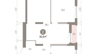 81.00 м² | 14 - 16 эт.