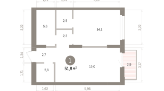 51.00 м² | 13 - 16 эт.