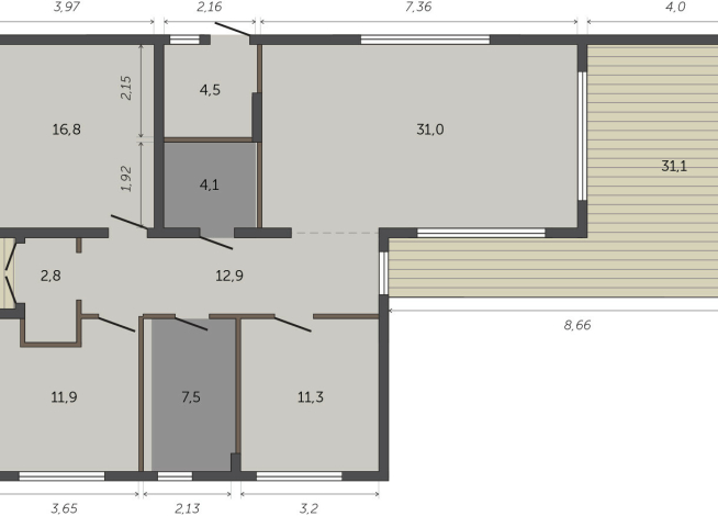 133.90 м²