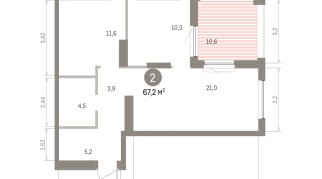 67.00 м² | 8 - 8 эт.