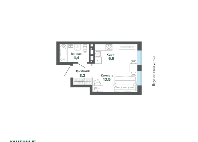 25.06 м² | 5 - 25 эт.