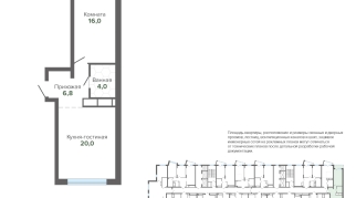 49.85 м² | 18 - 25 эт.