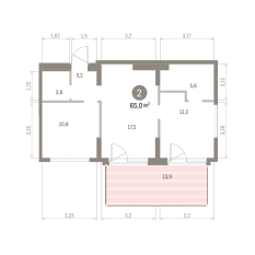 64.00 м² | 1 - 8 эт. 00