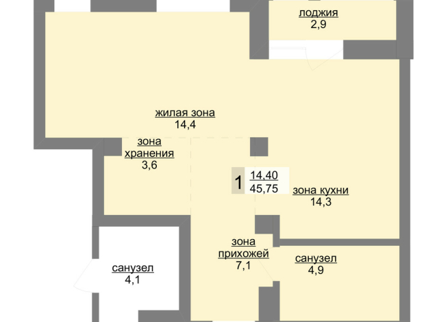 46.30 м² | 8 - 30 эт.