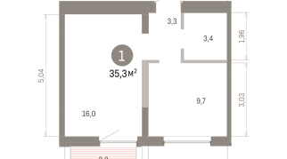 35.00 м² | 9 - 9 эт.