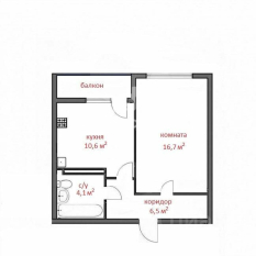 1-к квартира | 37.90 м² | 6 - 12 эт. 51