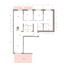 141.00 м² | 2 - 9 эт. 00