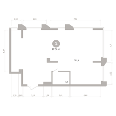 107.00 м² | 15 - 25 эт. 01