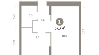 37.00 м² | 2 - 8 эт.