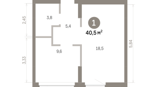 40.00 м² | 4 - 8 эт.