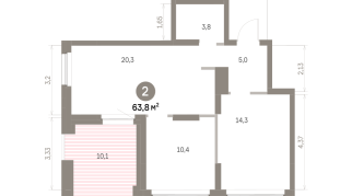 63.00 м² | 3 - 16 эт.