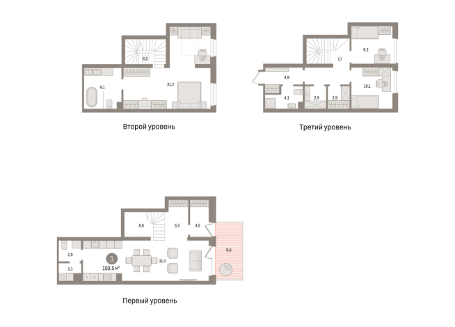150.00 м² | 1 - 8 эт.