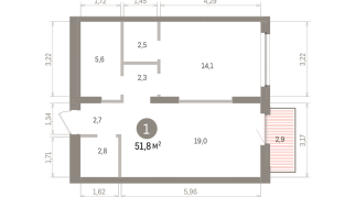 51.00 м² | 8 - 16 эт.