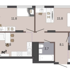 60.40 м² | 8 - 19 эт. 00