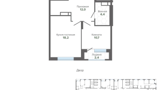 47.78 м² | 7 - 24 эт.