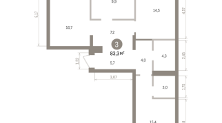 83.00 м² | 4 - 7 эт.