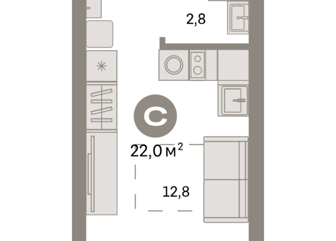 21.00 м² | 4 - 9 эт.