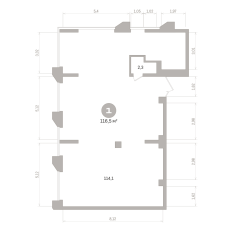 116.00 м² | 6 - 21 эт. 00