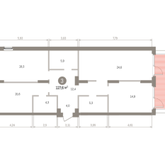 127.00 м² | 2 - 16 эт. 00
