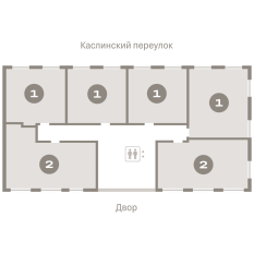50.00 м² | 4 - 8 эт. 00