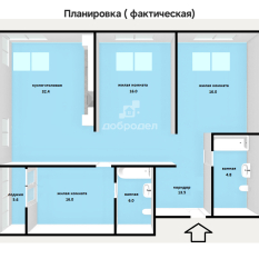 3-к квартира | 107.00 м² | 19 - 24 эт. 51