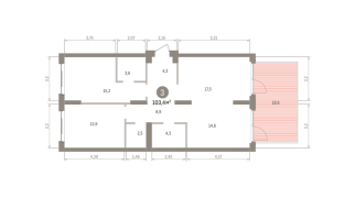 103.00 м² | 2 - 7 эт.