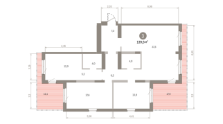 139.00 м² | 16 - 17 эт.
