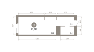29.00 м² | 2 - 8 эт.