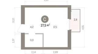 27.00 м² | 9 - 9 эт.