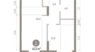47.00 м² | 10 - 16 эт.