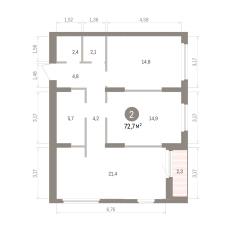 72.00 м² | 12 - 16 эт. 00