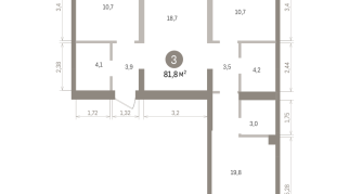 81.00 м² | 6 - 8 эт.