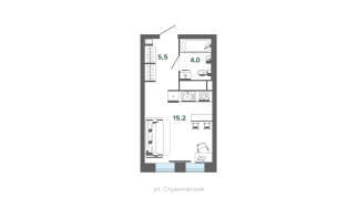 24.79 м² | 9 - 18 эт.