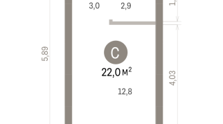 21.00 м² | 5 - 9 эт.