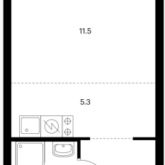 1-к квартира | 19.90 м² | 20 - 24 эт. 20