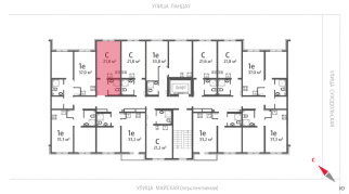 33.20 м² | 2 - 8 эт.