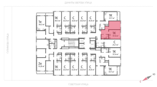 37.40 м² | 7 - 25 эт.