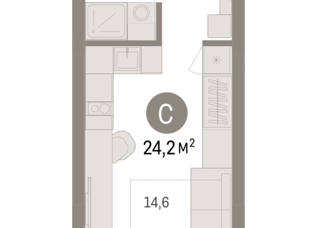 24.00 м² | 4 - 9 эт.