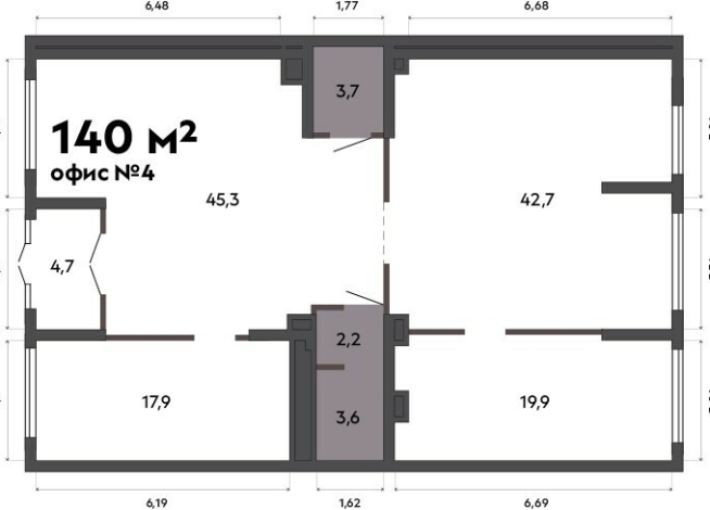 140.00 м² | 1 - 27 эт.