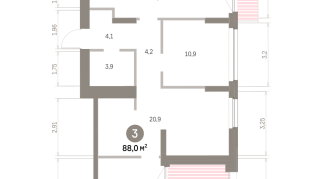 87.00 м² | 4 - 16 эт.