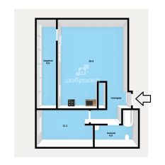 2-к квартира | 48.00 м² | 3 - 9 эт. 00