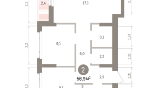 56.00 м² | 4 - 7 эт.